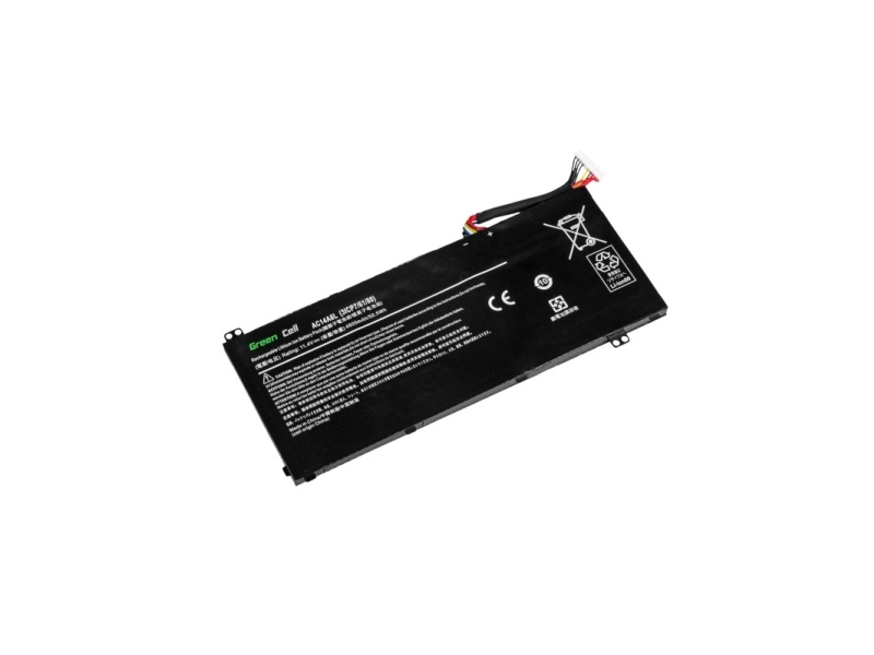 Green Cell Batteri För Barbar Dator Likvardigt Med: Acer Ac14a8l Litiumpolymer 3 Cells 4605 Mah Svart För Aspire V Nitro 7 Acer Aspire