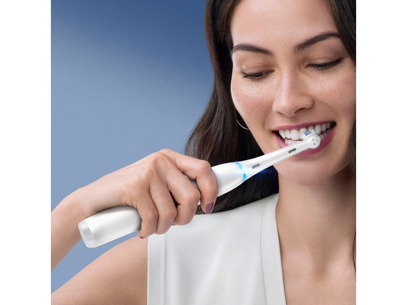 Oral B Electric Toothbrush Io8 Series Rechargeable For Adults Number Of Brush Heads Included 1 Number Of Teeth Brushing Modes 6 White Alabaster