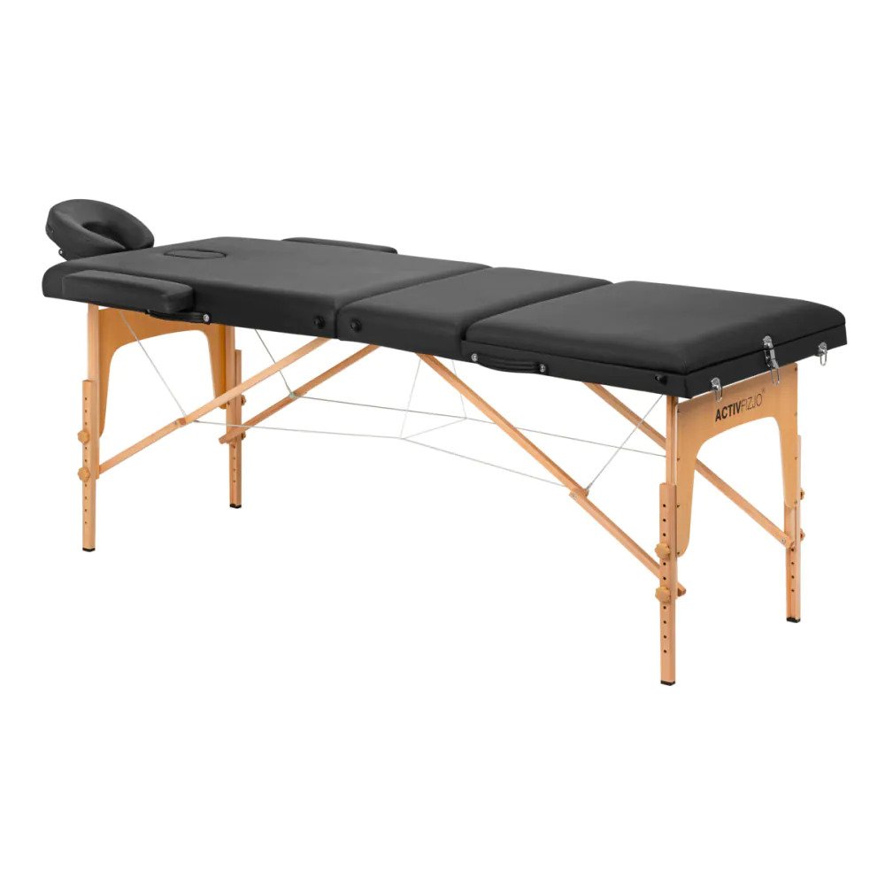 Activeshop Sammenklappelig Massagebriks I Træ Activ Fizjo Lux 190x70 Cm Sort
