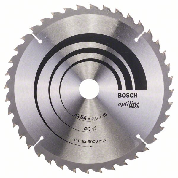 Bosch Rundsavklinge 254x30mm 40t 10gr Træ