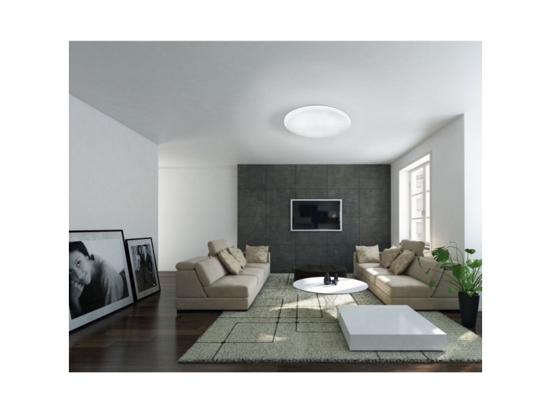 Eglo Frania S Tak Ø330 14 6w 1600lm Vit/kristall Effekt