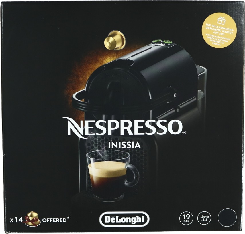 Nespresso Inissia EN - Kaffemaskine 19 bar - sort