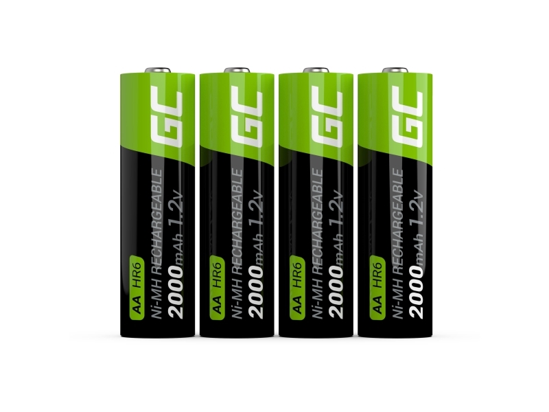 Green Cell Gr02 Genopladeligt Batteri Nikkel Metalhydrid Nimh Stk 2000 Mah