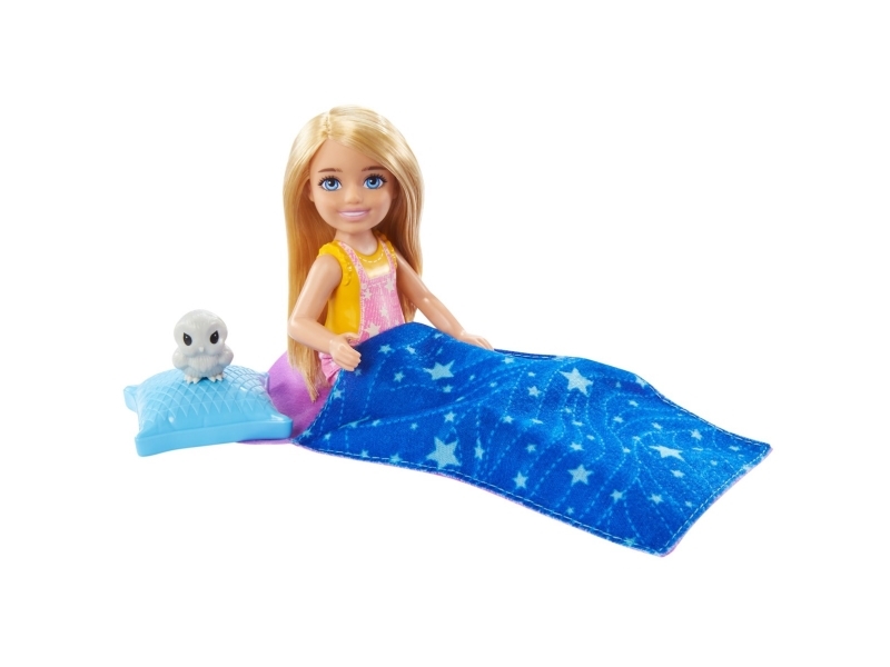 Barbie Mattel Campingdocka Chelsea Sovsack Hdf77