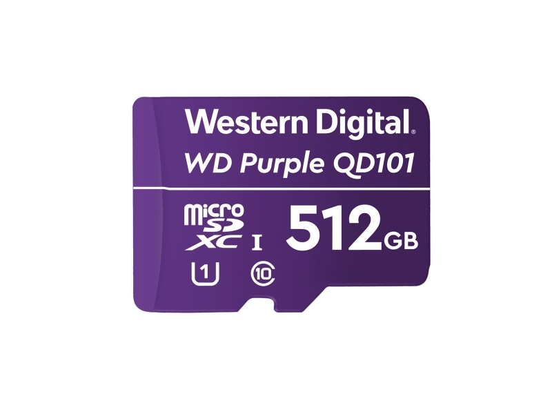 Wd Purple Wdd512g1p0c 85ael0 Flash Minneskort 512 Gb Uhs I U1 / Class10 Microsdxc Lila