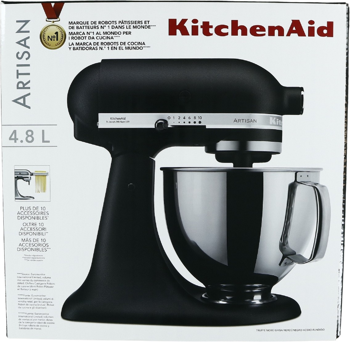 KitchenAid 5KSM175PSEBK Køkkenmaskine - 300 W - støbejern