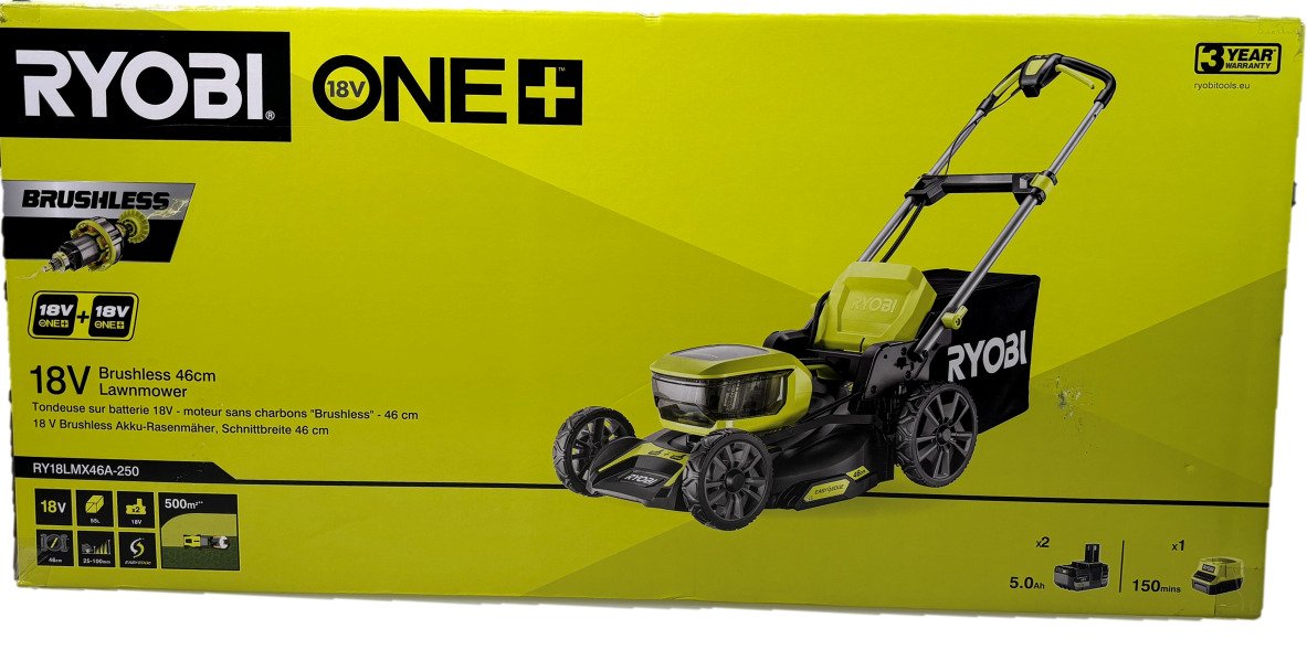 Ryobi Ry18lmx46a-250 | 18V Brushless 46Cm Plæneklipper 2X5.0Ah – 5133005790