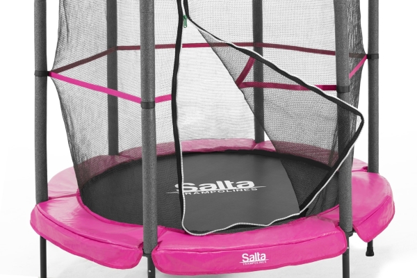 Salta 5426P, Trampolin, Rund, 35 Kg, 3 År, Safety Net, Sort, Lyserød