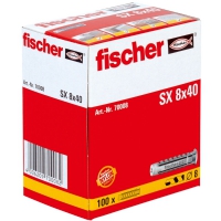 Fischer 70008, Veggplugg, Murstein, Betong, 40 mm, 8 mm, 5 cm, 4,5 mm Verktøy & Verksted - Skruefester - Rawplugs & Dowels