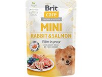 Brit Care Mini with Rabbit+Salmon fillets in gravy 85 g - (24 pk/ps) Kjæledyr - Hund - - Våt hundemat
