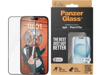 PanzerGlass™ | Ultra-Wide Fit - Skjermbeskytter til mobiltelefoner - Krystallklar | Apple iPhone 15 Plus Tele & GPS - Mobilt tilbehør - Skjermbeskyttelse