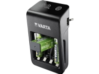 Varta LCD Plug Charger+ - 4 t batterilader / strømadapter - (for 4xAA/AAA, 1x9V) 4 x AA-type - NiMH - 2100 mAh (USB) Strøm artikler - Batterier - Batterilader
