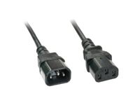 Lindy IEC-Mains Extension Cable - Strømkabel - IEC 60320 C14 til power IEC 60320 C13 - 2 m - svart PC tilbehør - Kabler og adaptere - Strømkabler