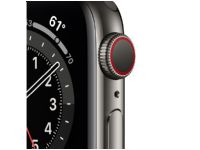 Apple Watch Series 6 (GPS + Cellular) - 40 mm - rustfritt grafittstål - smartklokke med sportsbånd - fluorelastomer - svart - båndbredde: S/M/L - 32 GB - Wi-Fi, Bluetooth - 4G - 39.7 g Sport & Trening - Pulsklokker og Smartklokker - Smartklokker
