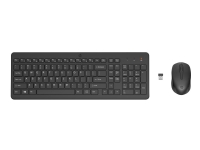 HP 330 - Sats med tangentbord och mus - trådlös - 2.4 GHz - svart - för HP 21, 22, 24, 27 Laptop 15, 15s, 17 Pavilion 24, 27, TP01 Pavilion Laptop 14, 15