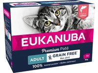 Eukanuba Euk Cat Adult Salmon Pate 12x85g Kjæledyr - Katt - Kattefôr