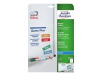 Avery J8867 - Hvit - A4 (210 x 297 mm) 5 stk magnetetiketter Papir & Emballasje - Etiketter