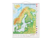 Plakat Skandinavienskort 97x67 cm (rullet) Papir & Emballasje - Kart & plakater - Atlas og Kart