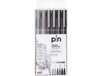 Uni Fineliner PIN 0,1 mm 0,5 mm, Sort Skriveredskaper - Fiberpenner & Finelinere - Fine linjer