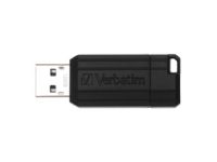 Verbatim PinStripe USB Drive - USB-flashstasjon - 128 GB - USB 2.0 - svart PC-Komponenter - Harddisk og lagring - USB-lagring