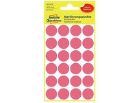 Avery Zweckform - Fargekodeprikk - 1,8 cm-diameter - rød (en pakke 96) Papir & Emballasje - Etiketter - Manuel farget