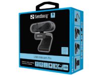 Sandberg USB Webcam Pro - Full HD - 1920 x 1080 - indbygget stereomikrofon - USB 2.0 PC tilbehør - Skjermer og Tilbehør - Webkamera