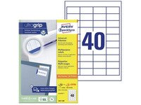 Avery - Hvit - 48.5 x 25.4 mm 4000 etikett(er) (100 ark x 40) flerbruks merkelapper Papir & Emballasje - Markering - Etiketter og Teip