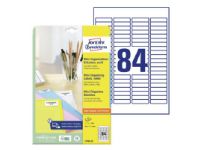 Etiketter Avery Zweckform L7656-25 hvid 1,1x4,6 cm - (84 stk. x 25 ark) Papir & Emballasje - Markering - Etiketter og Teip