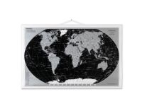 Verdenskort sort/sølv 97 x 67 cm (rullet) Papir & Emballasje - Kart & plakater - Atlas og Kart
