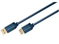 ClickTronic 3m USB 3.0 A/A m/f, 3 m, USB A, USB A, USB 3.2 Gen 1 (3.1 Gen 1), Hankjønn/hunkjønn, Blå PC tilbehør - Kabler og adaptere - Datakabler