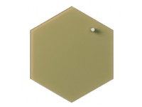 Magnetisk NAGA glastavle hexagon 21 cm Herb Green interiørdesign - Tavler og skjermer - Glasstavler