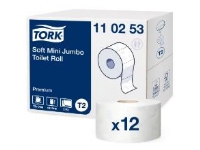Bilde av Toiletpapir Tork T2 Premium Jumbo Mini Soft, 2-lag, Hvid 170m - (12 Ruller Pr. Karton)