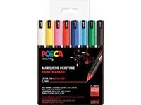 POSCA marker sæt PC-1MR 8 ass. std. farver Skriveredskaper - Markør - Permanenttusj