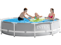 Intex PrismFrame, 4485 l, Innrammet basseng, Voksen og barn, Grå, 17,7 kg Hagen - Basseng & vannlek - Bassenger og svømmebasseng