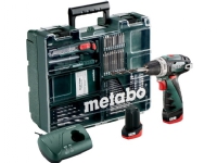 Metabo PowerMaxx BS Basic Set - Drill/driver - trådløs - nøkkelfri borhylse 10 mm - 34 N·m - 2 batterier - 10.8 V