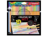 STABILO Creative Set ARTY, Assorterte farger, Flerfarget, Sekskantet, Fiber, 1 mm, Tyskland Skriveredskaper - Fiberpenner & Finelinere - Fine linjer