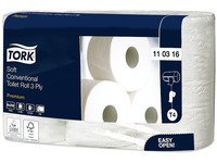 Bilde av Toiletpapir Tork Premium T4 Ekstra Soft 3-lag 29.5 M Hvid - (9 Pakker X 8 Ruller)