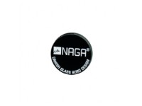 Bilde av Super Stærk Magnet' Akryl Sort Med Naga Logo Ø2,5 Cm - (1 Stk.)