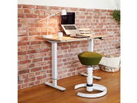 Flexidesk Hæve-sænkebord 120x60 cm lysgrå/alugrå Kontorbord