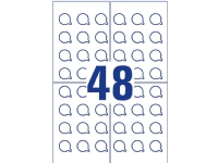 Avery L7803-10, Hvit, Sirkel, Permanent, Polyester, -20 - 80 °C, 2 cm Papir & Emballasje - Etiketter - Laseretiketter