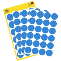 Avery Zweckform - Selv-adhesiv - blå - 18-mm rund 96 etikett(er) (4 ark x 24) runde etiketter Papir & Emballasje - Etiketter - Manuel farget