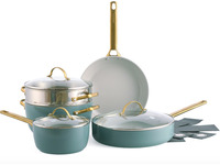 Green Pan Sett med gryter og panner PADOVA SkyBlue - 10 elementer / GreenPan