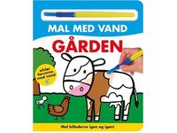 Mal med vand - Gården (papbog med pensel - farvelæg igen og igen) Bøker - Barnebøker
