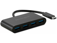 Kensington CH1200 - Hub - USB-C, 10Gbps, 4-Port Hub - 4 x SuperSpeed USB 3.0 - stasjonær