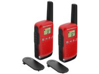 Motorola Talkabout T42 - Bærbar - toveis radio - PMR - 446 MHz - 16-kanalers - svart og rød (en pakke 2) Tele & GPS - Hobby Radio - Walkie talkie