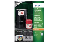 Avery B7651-50, Hvit, Rektangel, Permanent, 38 x 21 mm, A4, Teslin Papir & Emballasje - Etiketter