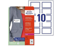 Avery - Selv-adhesiv - hvit, blå ramme - 50 x 80 mm 200 etikett(er) (20 ark x 10) etiketter til navneplater Papir & Emballasje - Etiketter - Multietiketter