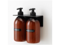 Sæbeholder til væg sort - til 2 flasker Rengjøring - Personlig Pleie - Såpe & dispensere