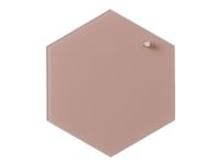 Magnetisk NAGA glastavle hexagon 21 cm rosa interiørdesign - Tavler og skjermer - Glasstavler