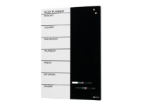 Magnetisk NAGA ugetavle i stål 60x40 cm - engelsk tekst interiørdesign - Tavler og skjermer - Glasstavler